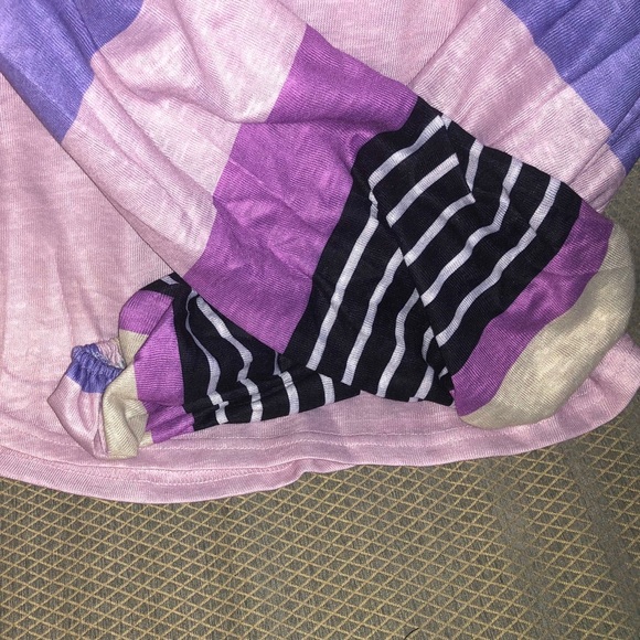 Plus! Purple Striped Colorblock Long Sleeve Top - Picture 5 of 5